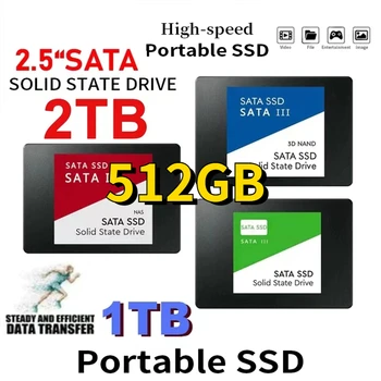 SSD Високоскоростен 2,5-инчов твърд диск SATA 3,0 4 ТЕРАБАЙТА/2 TB/1tb/512 GB За Вътрешни твърди дискове преносими и настолни компютри